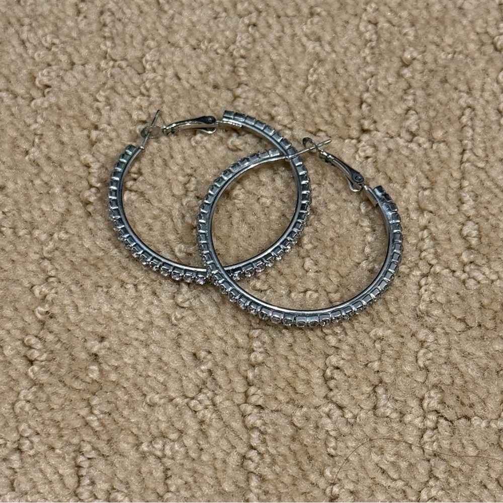 Rhinestone Earring Hoops